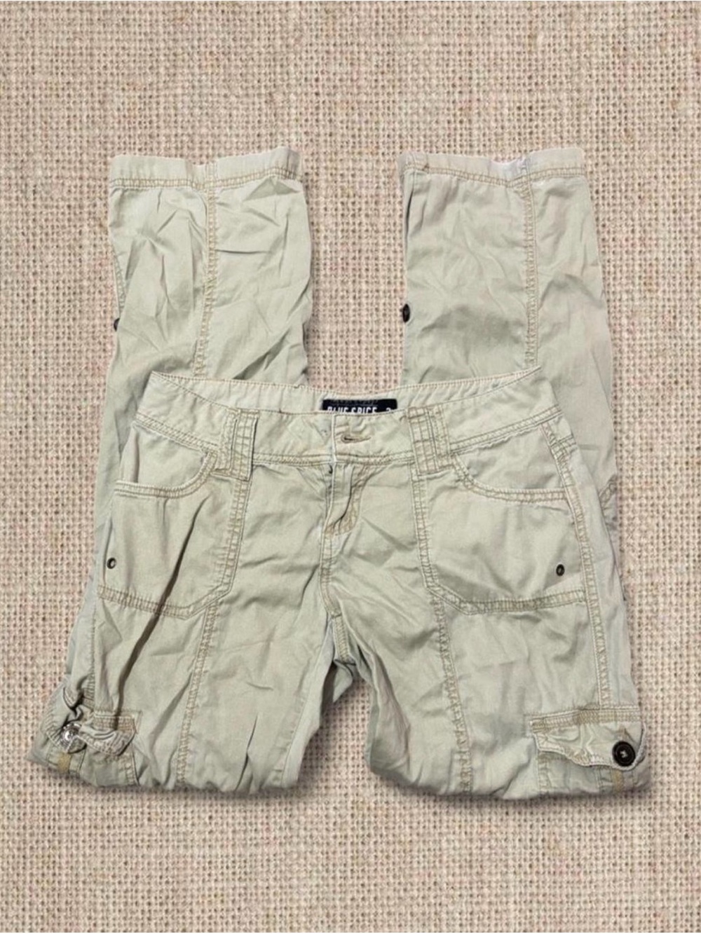 Blue Spice Y2K Khaki Cargo Pants | Size 3